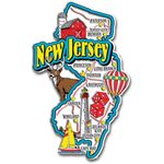 New Jersey Jumbo State Magnet by Classic Magnets, Collectible Souvenirs Made in The USA