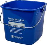 San Jamar KP196KCBL 6 Qt. Blue Cleaning Kleen-Pail