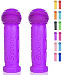 OTFAITP Scooter Grip Handlebar 1 Pair Bicycle Grip Fit for 2-3-4 Wheels Kid Kick Scooters,Children Bike,Rocking car,Drifting Scooter,Swing Scooter,Push Cart (Purple)