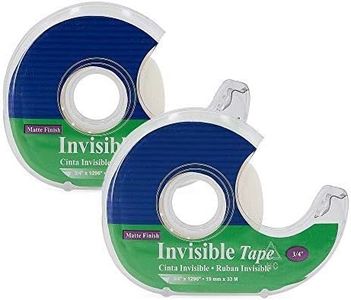 Emraw Super Great Invisible Tape with Dispenser 3/4" X 1296" Rolls with Matte Finish Resists Splitting & Tearing Ideal for Office, School, Home Everyday General Purpose use (Pack of 2)