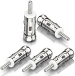 Eightwood DAB Car Radio Aerial Adapter ISO to Din Plug 5PCS FM Antenna Tuner Converter for Vehicle Radio Antenna Adaptor Car Audio Radio Head Unit Car Stereo Receiver