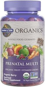 Garden of Life Prenatal Gummies Multivitamin with Vitamin D3, B6, B12, C & Folate for Healthy Fetal Development mykind Organics – Organic, Non-GMO, Gluten-Free, Vegan, Berry Flavor, 30 Day Supply