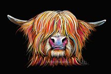 Highland Cow Print Box Canvas (Wall Art, Cow Print, Cow Canvas, Scottish Gifts) from Painting Large 30 x 20 INCH Highland Cows ' Charmer ' by SHiRLeY MacARTHuR