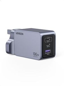 UGREEN USB C Charger 100W Fast Charger Plug Nexode Pro 3-Port GaN Charger PPS Fast Charging Compact Adapter Compatible with MacBook Pro/Air, iPad, iPhone 17 Pro/Air/17/16/15, Galaxy S24, Pixel, etc