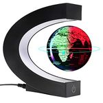 KAIMC Magnetic Floating and Levitating Geography Globes 3"World with Led Lights for Kids Present,Cool Office Desk DéCor for Men Unique Birthday Gifts