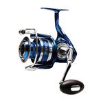 OKUMA Azores Blue Spin 6Bb+1Rb 5.4:1, Fishing Reel, 44lbs Drag, Aluminum Body, 7 Stainless Steel Bearings, Ambidextrous, Blue, 1.67lbs, Imported