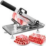 THW Manual Frozen Meat Slicer Beef Slicing Machine Mutton Cutter Stainles Steel | Alloy Steel Blade Stainless Steel Body Anti-Rust Labor-Saving Washable for Beef, Vegetables, Fruits
