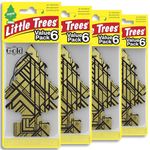 LITTLE Air Fresheners Car Air Freshener. Hanging Tree Provides Long Lasting Scent for Auto or Home. Gold, 24 Air Fresheners