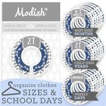 Modish Labels Toddler Child Closet Dividers, Closet Organizers, Toddler Size Dividers, Young Child Size Dividers, Boy, Woodland, Arrow, Tribal, Navy Blue, Gray, Grey (Toddler/Child)