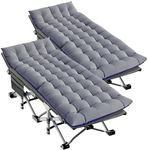LILYPELLE Oversized XXL Folding Camping Cot, 78" L x 32" W x 18" H Heavy Duty Sleeping Cots with Carry Bag, Double Layer Oxford Portable Travel Camp Cots for Home, Office Nap and Outdoor Beach