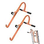 Ladder Stabilizer Roof Ridge Ladder Hook with Wheel Steel Roof Ridge Ladder Hook for Wall with a 500 lb Load Capacity Anti-Slip Roof Hook Kit for Adapting Extension Ladders Round and D-Rung