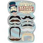 Mr. Moustachio Top 10 Manliest Mustaches of All Time Assortment,Black,One-Size