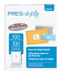 Pres-A-Ply Full Sheet Printable Labels, White, Box of 100 (30605) made In Canada for The Canadian Market