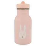 Trixie Drinking Bottle - Mrs. Rabbit - 350ml Stainless Steel Water Bottle for Kids - Pink - Leakproof - Eco-Friendly and BPA-Free