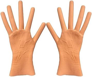Starsouce Halloween Cosplay Gloves Hot Dog Fingers Gothic Gloves Costume Props Spooky Dress Up Party Gloves for Men Women(1pair), Skin, Large