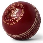 Zipper Junior Cricket Ball, Hand-Stitched Leather Youth Cricket Balls 4.75oz Weight