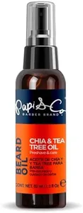 Papi & Co. Pre Shave Beard Oil with Chia & Tea Tree Oil - Moisturizing Preshave for Men - Softens Beard & Skin - Helps Razor Glide Smoothly - Beard Grooming Oil for a Comfortable Shave - 2 Oz