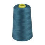 OVERLOCKING THREAD - OVERLOCKER THREAD - POLYESTER THREAD - INDUSTRIAL SEWING THREAD - 4 X 5000 YARD SPOOLS - LARGE COLOUR SELECTION INCLUDING: BLACK WHITE RED BLUE CREAM NAVY PURPLE PINK GREEN GREY BROWN OLIVE SKY GOLD (TEAL 320)