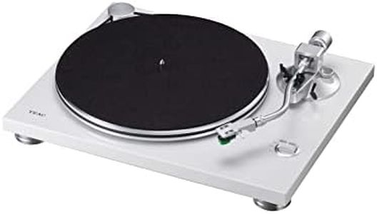 Teac TN-3B Giratorio de cinturón (Amplificador fonográfico MM EQ Incorporado, Salida Digital USB, Arma de Tono SAEC, velocidades de 33 y 45 RPM), Blanco