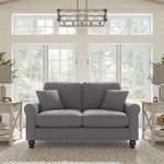 Bush Furniture Hudson Loveseat, 61W, French Gray Herringbone