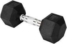 Cast Iron - Chrome Grip Hex Dumbbell - 40 lbs - Single