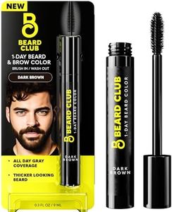 The Beard Club 1 Day Temporary Beard Dye for Men - Dark Brown Beard, Mustache & Eyebrow Color for a Fuller, Well-Defined Look, Water & Sweat Resistant, Up to 30 Applications, 0.3 fl oz