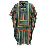 Brushed Cotton Hooded Poncho Long by Loud - Mexican Diamond