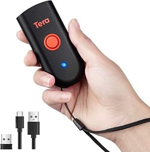 Tera Mini 1D 2D QR Wireless Barcode Scanner, Waterproof Shockproof Pocket Scanner, 3-in-1 BT & USB Wired & 2.4G Bar Code Reader Portable Image Scanner Work with iOS, Windows, Android 1100D