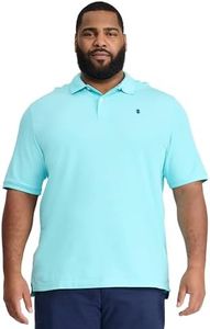 IZOD Men's Advantage Performance Short-Sleeve Polo Shirt, Blue Radiance, 5X-Large Big