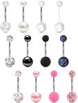 VCMART 14g 14mm Belly Button Ring S