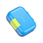 Zoku - Mini Bento Box for thinKitchen:, for Kids, Stackable, Lightweight, Leakproof, for Children, Kid Friendly Latch, Easy to Clean (Bento Jr) (Blue)