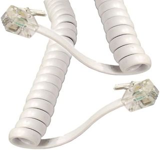 Teléfono Auricular Spire RJ10 Clavija a RJ10 Clavija Cable Cable Blanco 3 m [3 metros/3m]