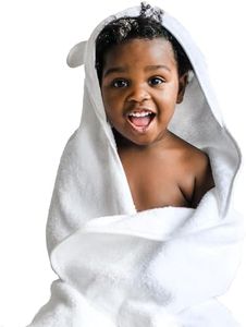 Natemia Premium Hooded Baby Bath Towel - Award Winning Baby Towels with Hood Made Using 100% Organic Cotton from Turkey, Baby Towels for Newborn, Hooded Baby Towels Girl, Baby Bath Towels Hooded