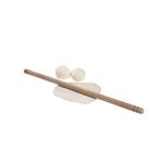 DESTALYA Wood Rolling Pin for Baking, 48 cm Wooden Roller for Dough, Pastry, Pizza, Pasta, Bread, Cookie, Pie, Clay, Essential Kitchen Utensil