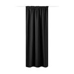 JEMIDI Curtain for Window - Blackout Curtains with Ruffle Tape for Curtain Rail Track Bedroom Living Room Windows