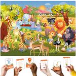 QUOKKA Search and Find Puzzles for Kids Ages 3-5 - Riddle Kids Puzzles 4-8 Years Old - 70 Unique Pcs | 20 Illustrated Guessing Cards | Engaging Children Themes - Africa Puzzle Gift for Toddlers 4-6