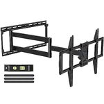 MOUNTUP Long Arm TV Wall Mount for Most 37''-75'' TVs, Corner TV Wall Mount with 30'' Extension Full Motion TV Mount with Swivel Tilt Max VESA 600x400mm Load Up to 88 LBS, Fit 16/18/24'' Stud MU0019