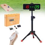 LUCKY TIME Electronic Scoreboard with Remote,Protable LED Digital Cornhole Score Keeper with Tripod,Score/Timer/Count Up/Countdown/Stopwatch/Gym Mode for Backyard lawns Table Game