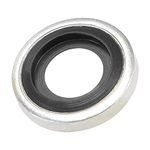 MECCANIXITY Bonded Sealing Washers M8 13.7x6.5x2.9mm Carbon Steel Nitrile Rubber Gasket, Pack of 10