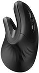 MOJO Perfect Grip Dual Mode Silent Vertical Ergonomic Mouse - Bluetooth/Wireless Optical Mouse w/Adjustable Sensitivity and Quiet Buttons