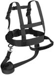 Odoland Kids Ski Snowboard Training Harness Toddler Skiing Harness with Removable Leash Speed Control Teaching for Beginners, Black