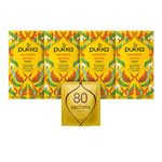 Pukka Herbs, Turmeric Active Organic Herbal Tea, Ginger, Turmeric, Nettle and Orange, Perfect For Staying Active, 4 packs, 80 Sachets