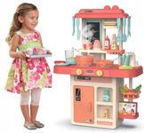 Storio Toys Kitchen Set for Kids Girls Big Cooking Set Light and Sound Pretend Play Toy Battery Operated with Accessories