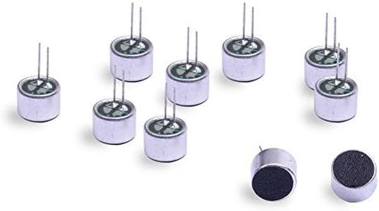 Cylewet 10Pcs Cylindrical Electret Condenser Microphone Pickup with 2 Pins 9×7mm for Arduino (Pack of 10) CYT1013