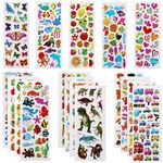 Vicloon 3D Stickers for Kids Puffy Stickers 550+ Children Stickers 22 Variety Sheets for Rewarding Gifts Scrapbooking Including Animals, Fish, Dinosaurs, Numbers, Fruits, Trucks, Butterfly and More