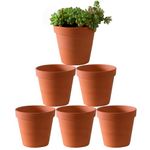 Yishang 6 inch Terracotta pots with Drainage Hole for Flower, Cactus, Succulent Planting,Ceramic Pottery Planter for Indoor/Outdoor, Set of 6