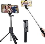 YOOGAA Selfie Stick Tripod, 3 in 1 Extendable Tripod with Wireless Bluetooth Remote, Portable Rotation Holder for iPhone 15/14/13/12/15 pro max, Android Samsung Smartphone