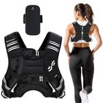 Sportneer Weighted Vest for Running Training 3.6 kg/ 5.4kg/ 6.8 kg/ 9kg/ 11kg Weight Vest with Reflective Stripe Running Vest for Workout Strength Training Fitness Muscle Building Weight