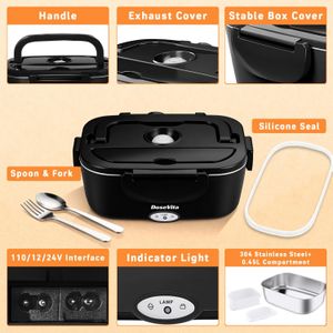 Dosevita Electric Lunch Box 80W – Portable Food Warmer, Green