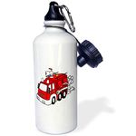 3dRose 7480_1 wb_44878_1 Water Bottle, Aluminum, White